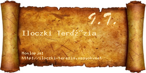 Iloczki Terézia névjegykártya